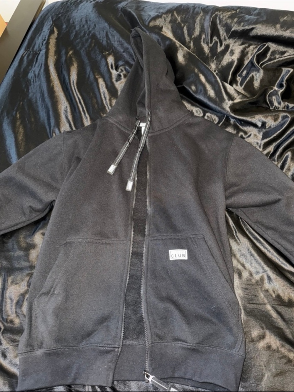 Black Pro Club Zip-Up Hoodie